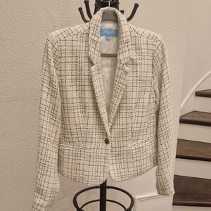 Draper James Ivory Tweed Blazer